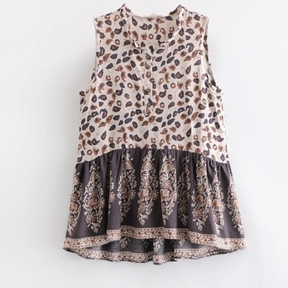 Delirium Sleeveless BLOUSE Top NEW - Picture 4 of 6